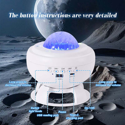 Sternenhimmel-Projektor mit integriertem Bluetooth-Lautsprecher