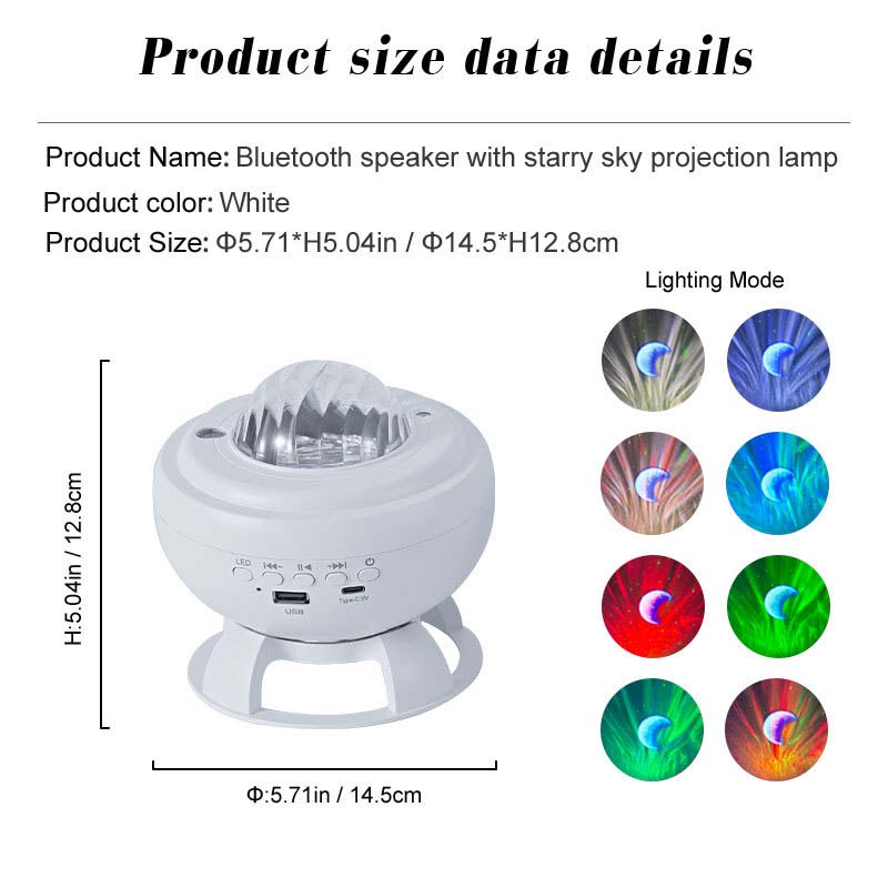 Sternenhimmel-Projektor mit integriertem Bluetooth-Lautsprecher