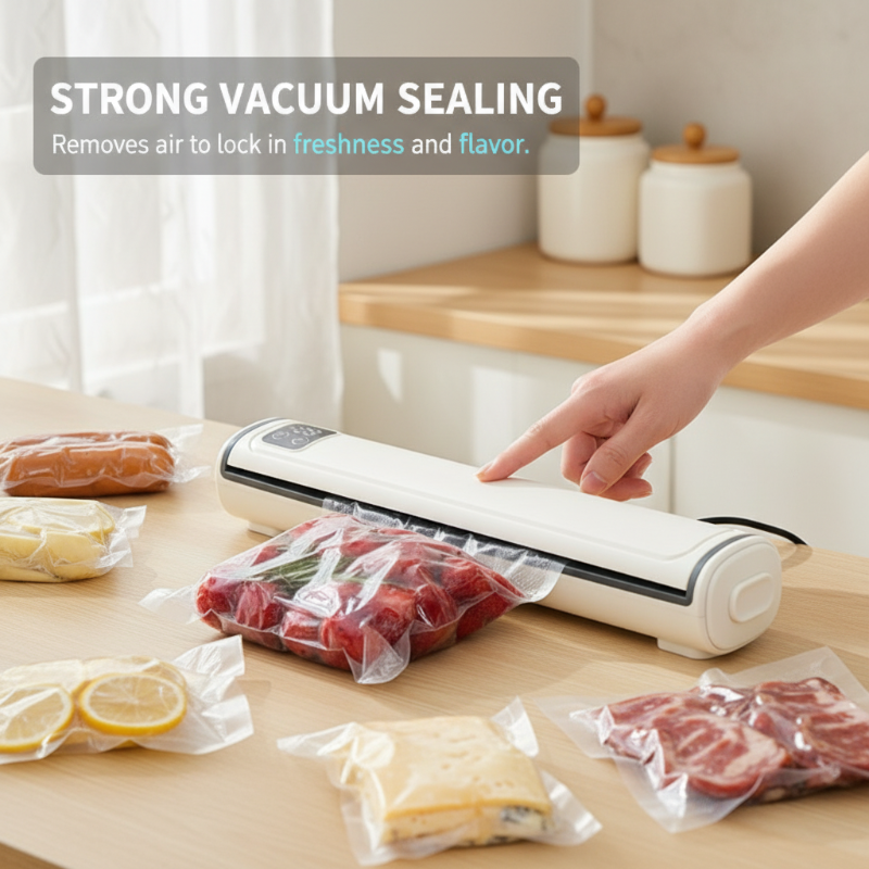🎄 Weihnachts-Special-Angebot! ⚡ 2-in-1 Lebensmittel-Vakuumierer mit integriertem Cutter