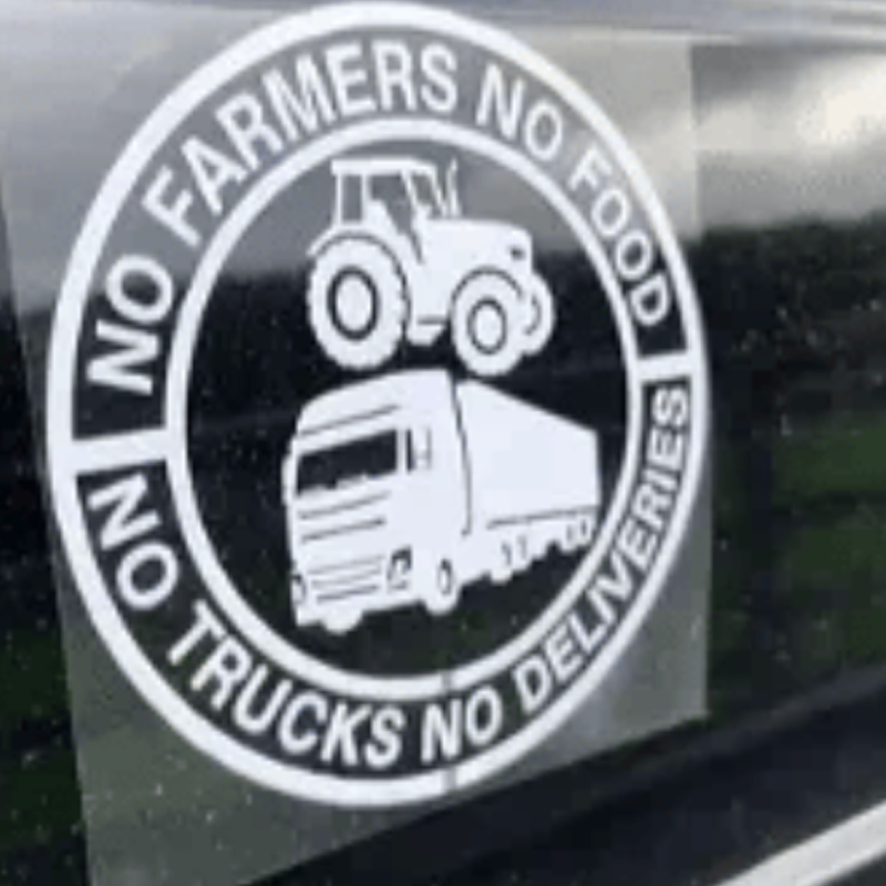 ⚡⚡50% RABATT!!! 🚜Auto-Aufkleber: 🌾Keine Bauern, keine Lebensmittel – keine LKWs, keine Lieferungen🚛