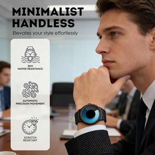 ✨🎅Weihnachtsangebote – Nur für kurze Zeit!⏰Futuristische, minimalistische Herrenuhr mit kreativem Drehscheiben-Zifferblatt