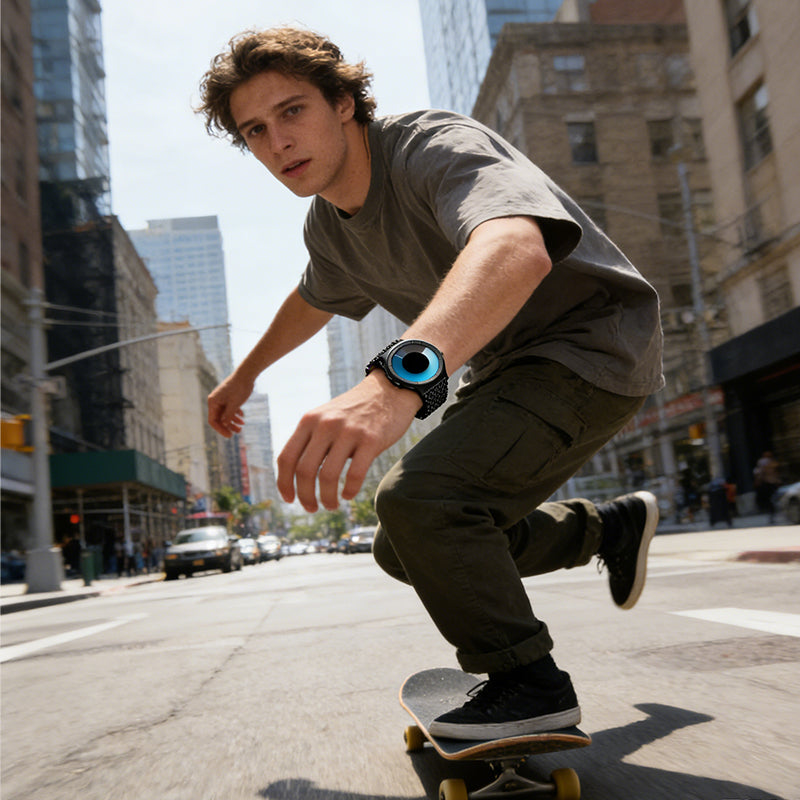 ✨🎅Weihnachtsangebote – Nur für kurze Zeit!⏰Futuristische, minimalistische Herrenuhr mit kreativem Drehscheiben-Zifferblatt