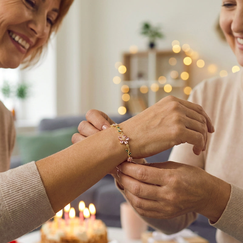 Fröhliches Neujahr! 50% auf alles 🎊⏰Damenarmband mit Kirschblüten-Strass🌸