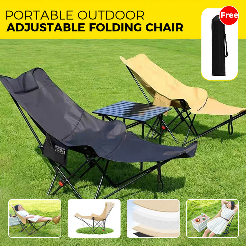 🪑 50% RABATT! 🌿 Tragbarer verstellbarer Klappstuhl für Außenbereich – Leicht, stabil & vielseitig – Ideal für Garten, Camping, Strand oder Terrasse – einfacher Transport und Aufbau 🏕️✨