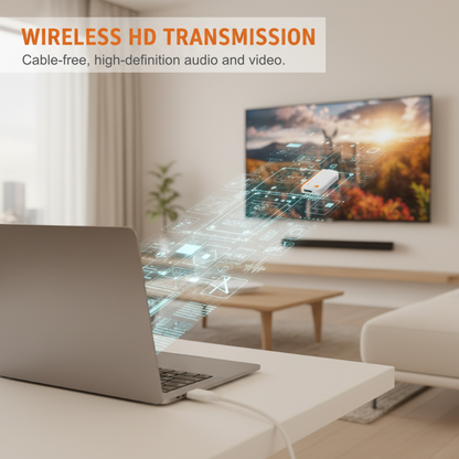 ⏳Begrenzte Zeit 50% Rabatt💥Drahtloser HDMI-Sender und -Empfänger, kompatibel mit Mobiltelefonen, Tablets, Computern und Fernsehern.