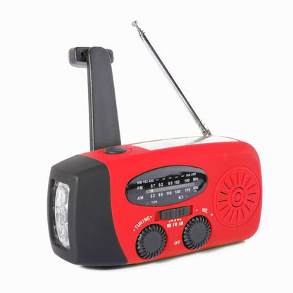 ⏳ Solar-Kurbelradio mit AM/FM-Empfang – 3-LED-Taschenlampe, USB-Notladefunktion und 600-mAh-Akku-Gcom