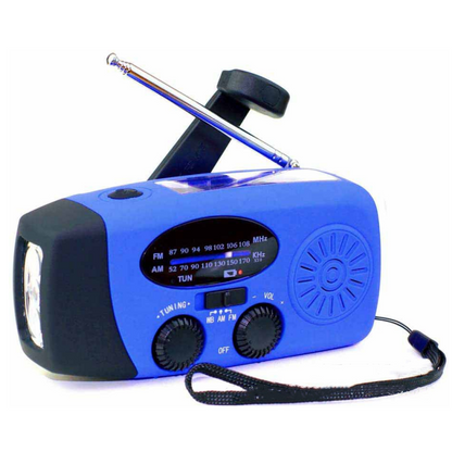 ⏳ Solar-Kurbelradio mit AM/FM-Empfang – 3-LED-Taschenlampe, USB-Notladefunktion und 600-mAh-Akku-Gcom