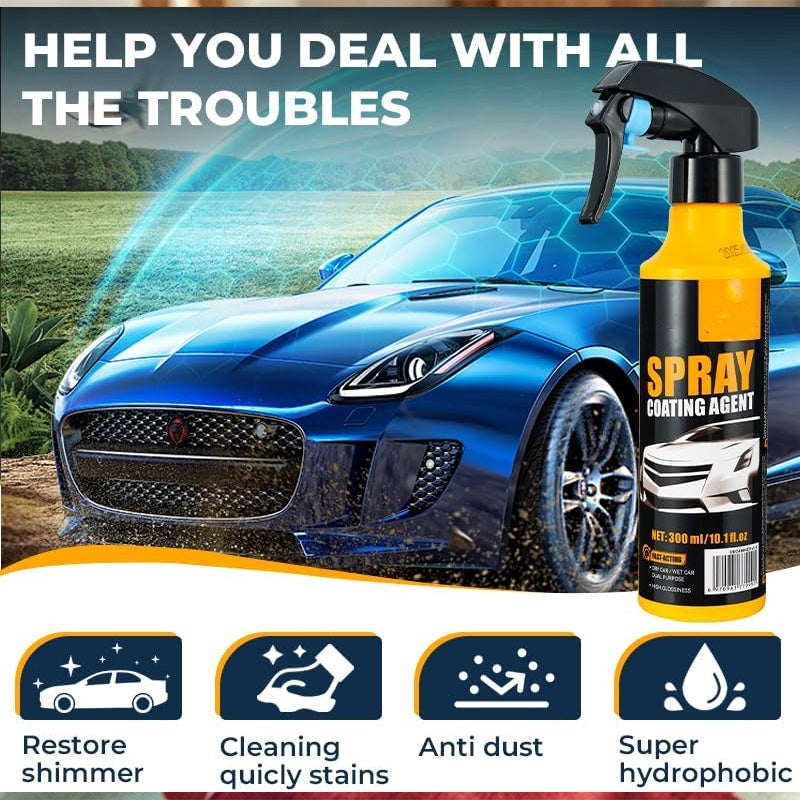 ⏳Zeitlich begrenztes Angebot⏰3 kaufen und 2 gratis dazu👏 3-in-1-SiO₂-Keramik-Schnellbeschichtungsspray – Waschen ohne Wasser, streifenfreier Glanz und wasserabweisender Schutz