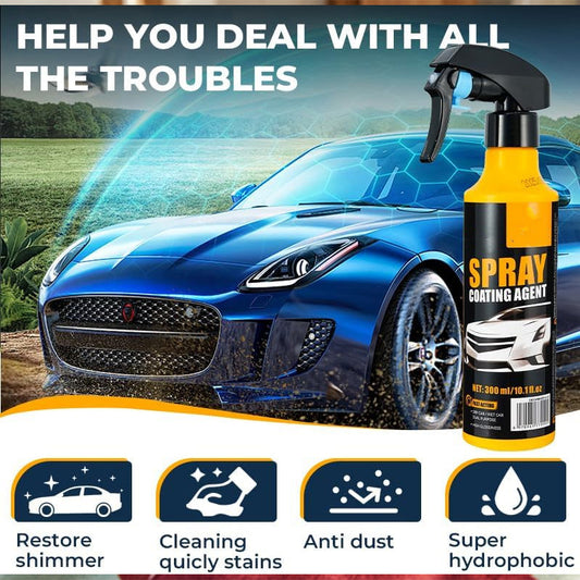 ⏳Zeitlich begrenztes Angebot⏰3 kaufen und 2 gratis dazu👏 3-in-1-SiO₂-Keramik-Schnellbeschichtungsspray – Waschen ohne Wasser, streifenfreier Glanz und wasserabweisender Schutz