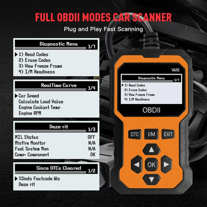 ⚡Plug it in and scan! Professional-grade OBD2 diagnostic tool.  Even beginners can easily maintain their vehicles.