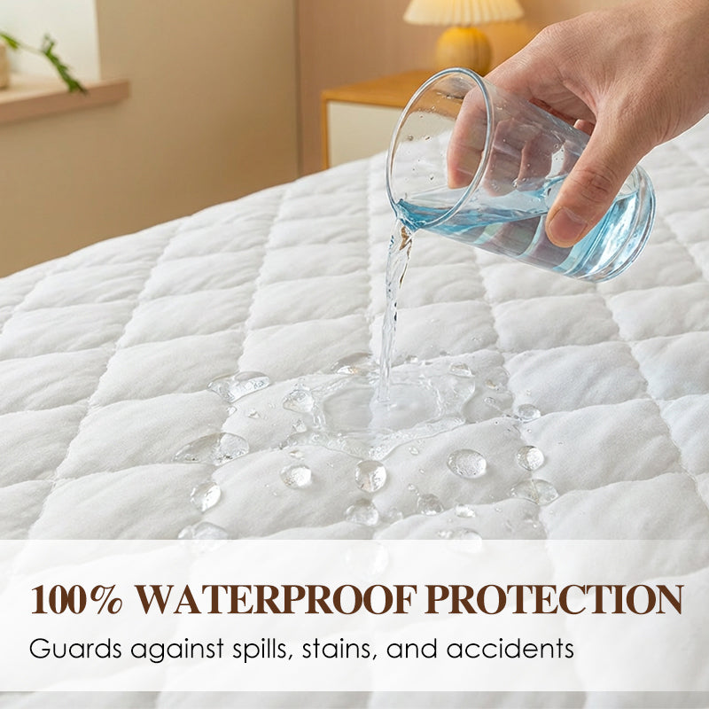 🛌✨ ZEITLICH BEGRENZT – 50% RABATT! Wasserdichte Wattierte Matratzenauflage & Kissenbezüge Set – Atmungsaktiv, pflegeleicht & allergenarm 💦