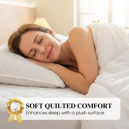🛌✨ ZEITLICH BEGRENZT – 50% RABATT! Wasserdichte Wattierte Matratzenauflage & Kissenbezüge Set – Atmungsaktiv, pflegeleicht & allergenarm 💦