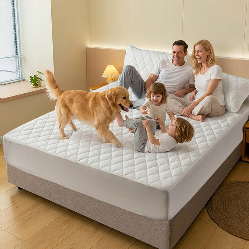 🛌✨ ZEITLICH BEGRENZT – 50% RABATT! Wasserdichte Wattierte Matratzenauflage & Kissenbezüge Set – Atmungsaktiv, pflegeleicht & allergenarm 💦