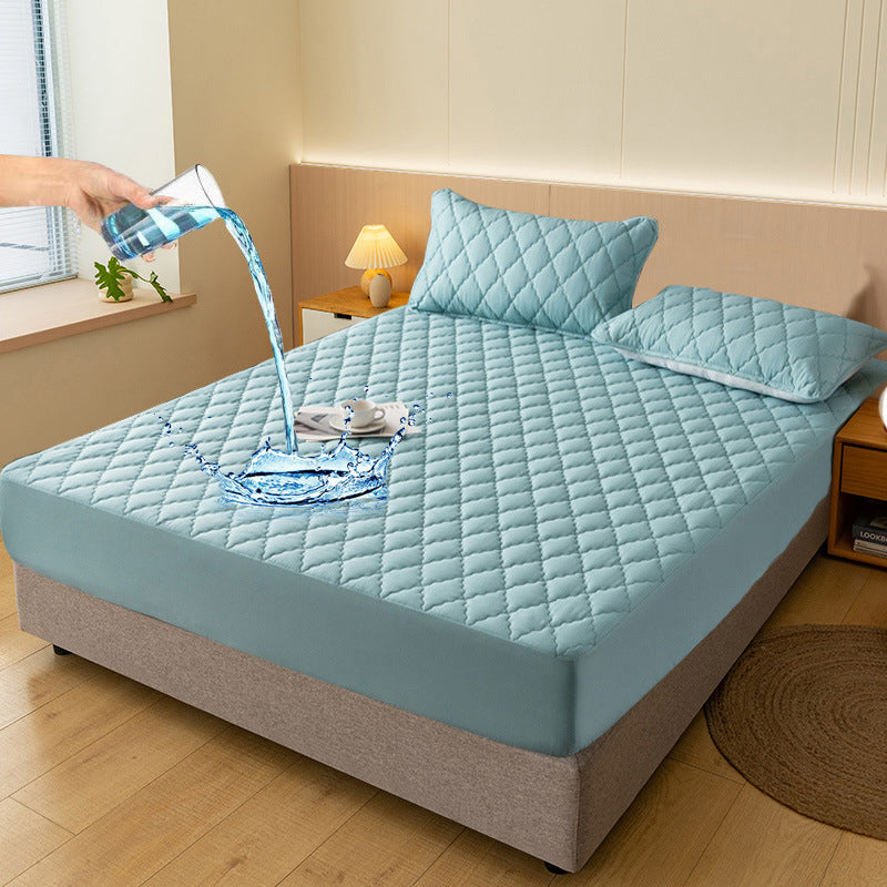 🛌✨ ZEITLICH BEGRENZT – 50% RABATT! Wasserdichte Wattierte Matratzenauflage & Kissenbezüge Set – Atmungsaktiv, pflegeleicht & allergenarm 💦