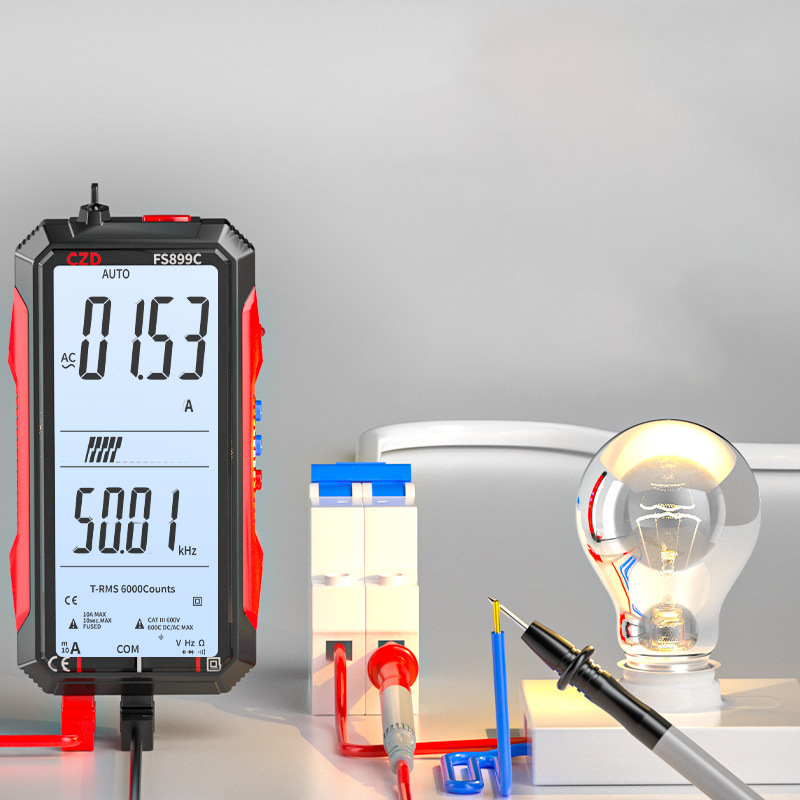 ⏰ Jetzt nur 50 % Rabatt! ⏰ USB-wiederaufladbares Digitalmultimeter – Echter Effektivwert, automatische Bereichswahl und hintergrundbeleuchtetes LCD-Display, CAT III 1000 V 🛡️