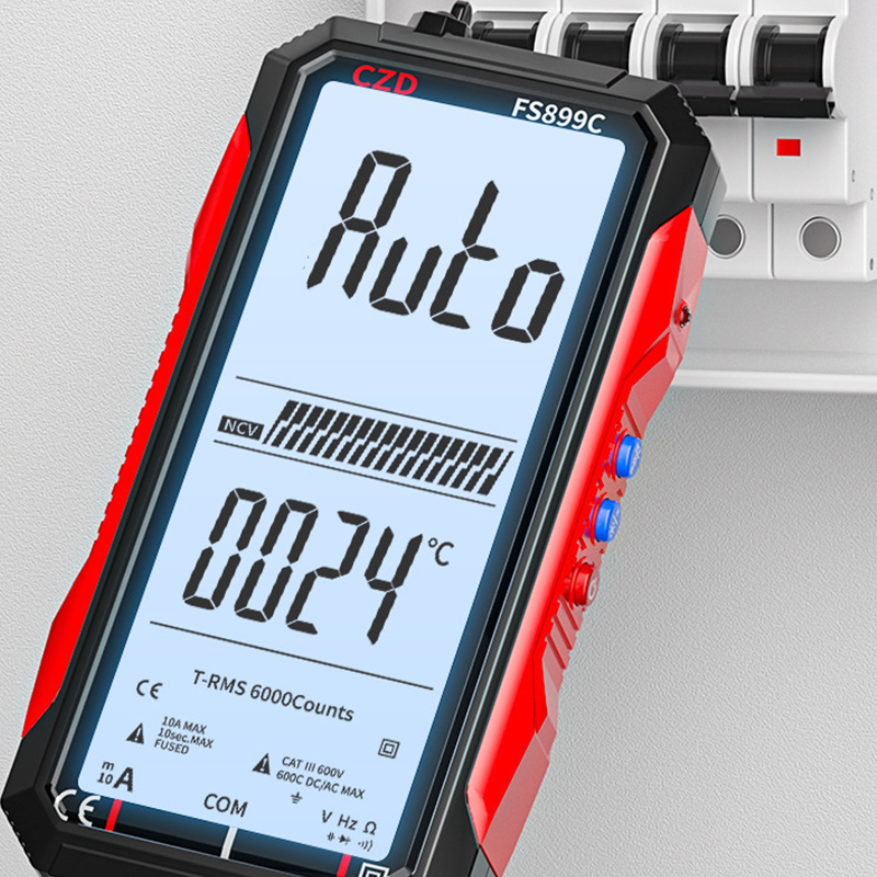⏰ Jetzt nur 50 % Rabatt! ⏰ USB-wiederaufladbares Digitalmultimeter – Echter Effektivwert, automatische Bereichswahl und hintergrundbeleuchtetes LCD-Display, CAT III 1000 V 🛡️