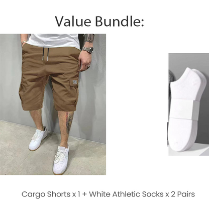 Herren Cargo-Shorts | Verstellbarer Kordelzug & Multi-Taschen | Leicht & Atmungsaktiv für Sommer