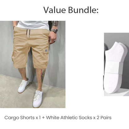Leichte Cargoshorts – Atmungsaktives Material, knielang. Sichere Taschen für Handy und Schlüssel. Bequem den ganzen Tag. ✅☀️