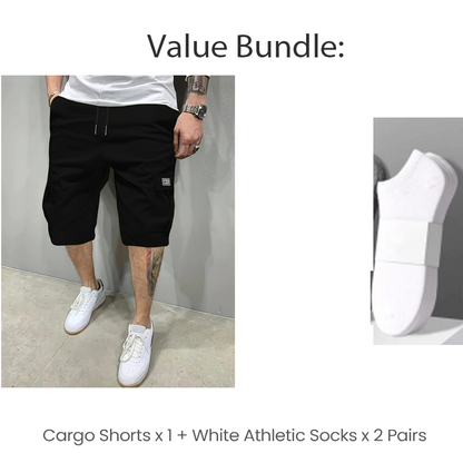 Leichte Cargoshorts – Atmungsaktives Material, knielang. Sichere Taschen für Handy und Schlüssel. Bequem den ganzen Tag. ✅☀️