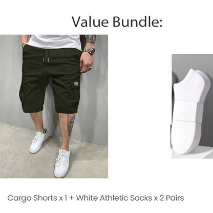 Leichte Cargoshorts – Atmungsaktives Material, knielang. Sichere Taschen für Handy und Schlüssel. Bequem den ganzen Tag. ✅☀️