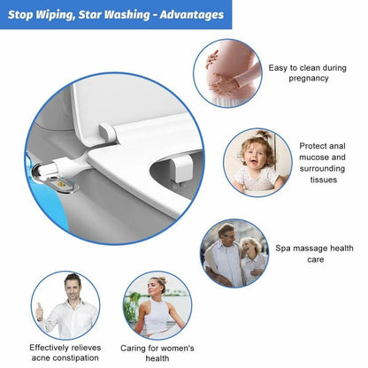 🚽 60% RABATT! 🚿 Nichtelektrischer Bidet-Aufsatz mit Doppeldüse – Hygienische Selbstreinigung, Einfache Installation & Wasserdruck-Kontrolle ✨