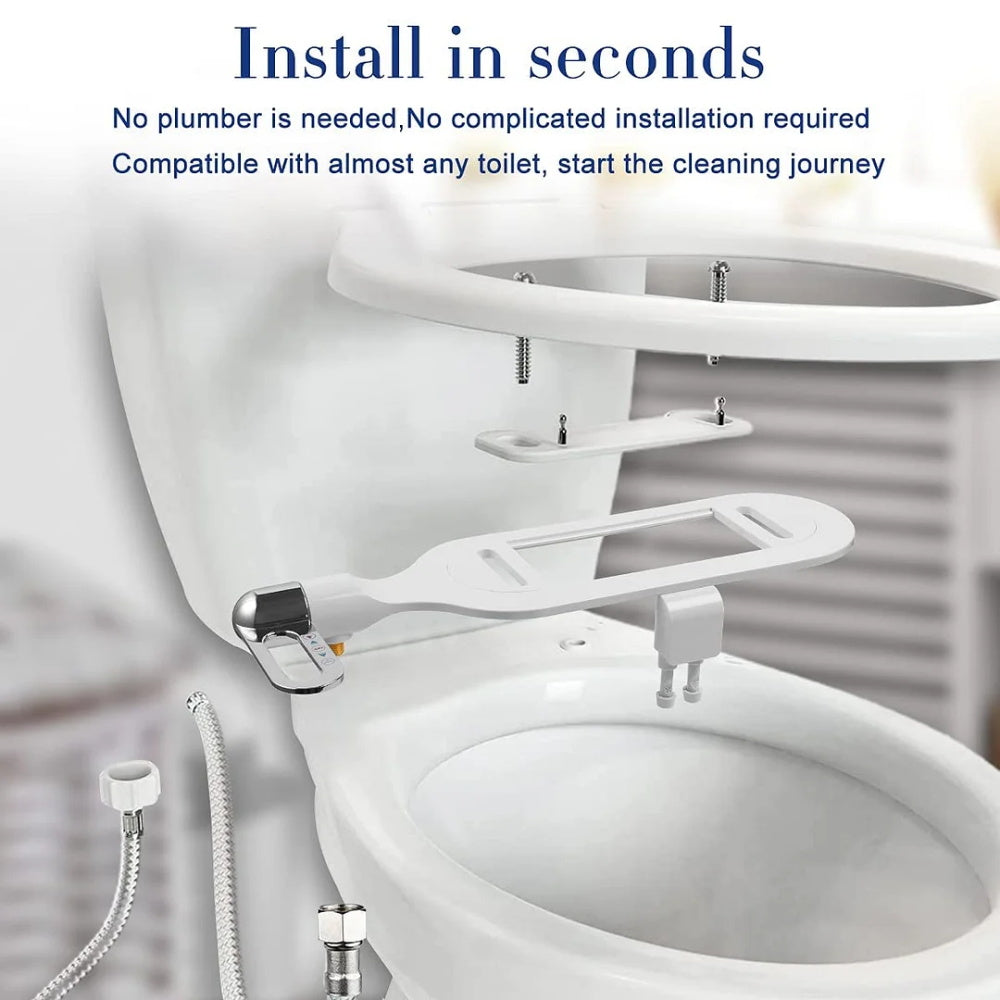 🚽 60% RABATT! 🚿 Nichtelektrischer Bidet-Aufsatz mit Doppeldüse – Hygienische Selbstreinigung, Einfache Installation & Wasserdruck-Kontrolle ✨