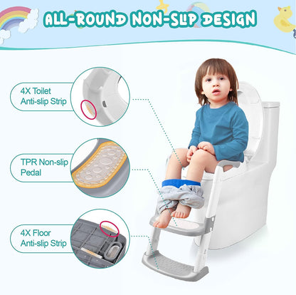 Toilettensitz für das Töpfchentraining mit Trittleiter für Kinder (50 % Rabatt)