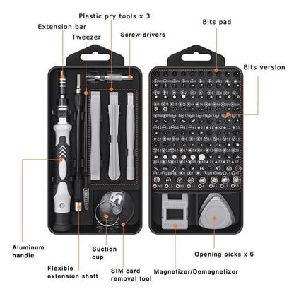 🧰 50% RABATT! 🔩 Magnetischer Schraubendreher-Bits-Satz 115-tlg – Maximale Vielseitigkeit, gehärtete Spitzen & Tragekoffer 🧲