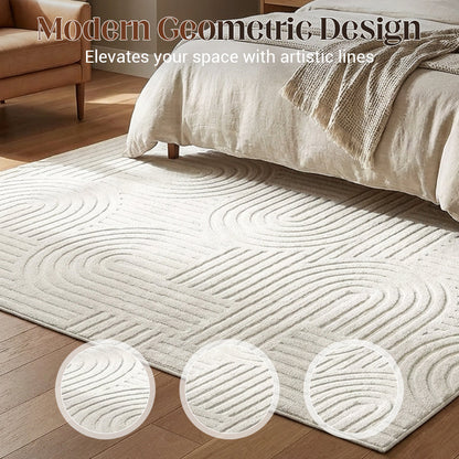 🛍️ 🏠 Kristallflor-Teppich mit minimalistischem Linien-Design – Weich wie Kaschmir, vielseitig & elegant – Ideal für Flur, Wohnzimmer & Schlafzimmer ✨