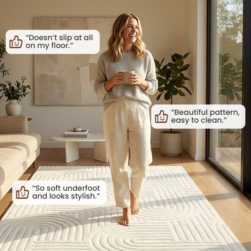 🛍️ 🏠 Kristallflor-Teppich mit minimalistischem Linien-Design – Weich wie Kaschmir, vielseitig & elegant – Ideal für Flur, Wohnzimmer & Schlafzimmer ✨