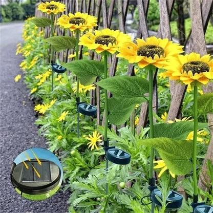 🌻✨ Lebensechte Blüten, IP65 wasserdicht & automatische Dämmerungssensor (8-12h Leuchtdauer)