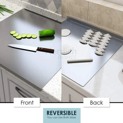 🔪50% RABATT! ✨ Schneidebrett aus Edelstahl für die Arbeitsplatte – Hygiene, Messerschonend & Leicht zu Reinigen 🍽️