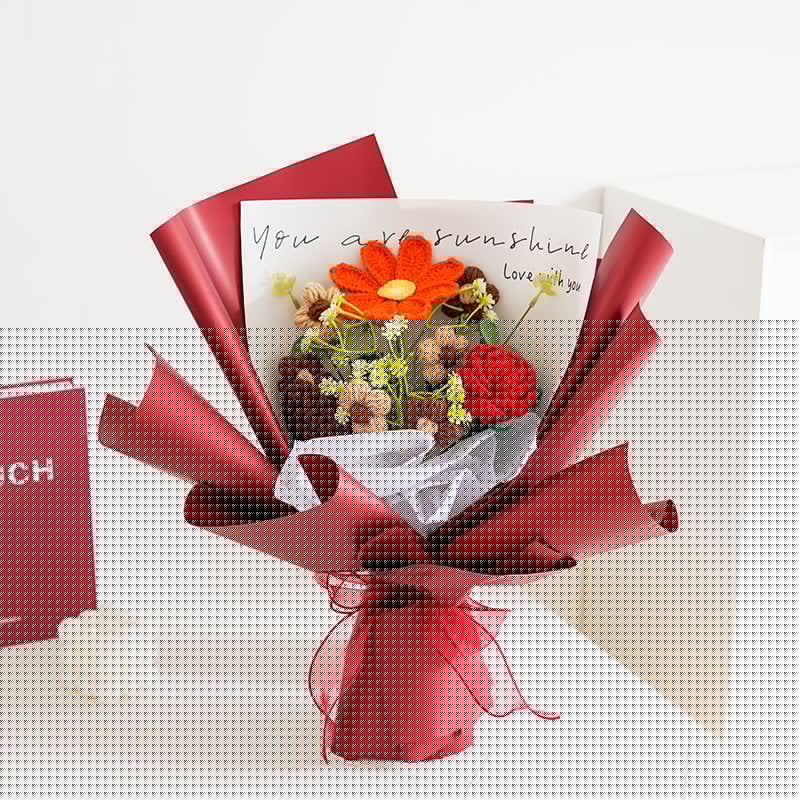 🌸50 % Rabatt! 🎉 Handgefertigter exquisiter Häkelstrauß – nur zum Muttertag, naturgetreues Design, langlebig und perfekte Heimdekoration/Geschenk ✨