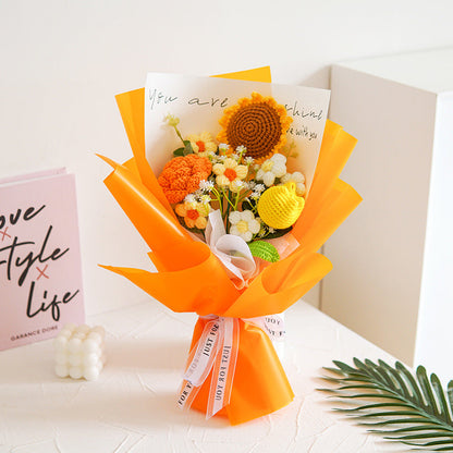 🌸50 % Rabatt! 🎉 Handgefertigter exquisiter Häkelstrauß – nur zum Muttertag, naturgetreues Design, langlebig und perfekte Heimdekoration/Geschenk ✨