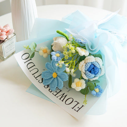 🌸50 % Rabatt! 🎉 Handgefertigter exquisiter Häkelstrauß – nur zum Muttertag, naturgetreues Design, langlebig und perfekte Heimdekoration/Geschenk ✨