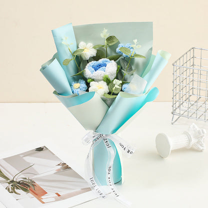 🌸50 % Rabatt! 🎉 Handgefertigter exquisiter Häkelstrauß – nur zum Muttertag, naturgetreues Design, langlebig und perfekte Heimdekoration/Geschenk ✨
