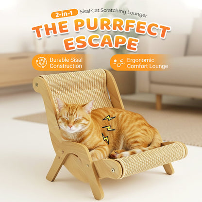🐱 ✨ 2-in-1-Kratzbaum aus Sisal – Neuheit 2026 – Platzsparend, Langlebig & Perfekt zum Krallenwetzen 🏠