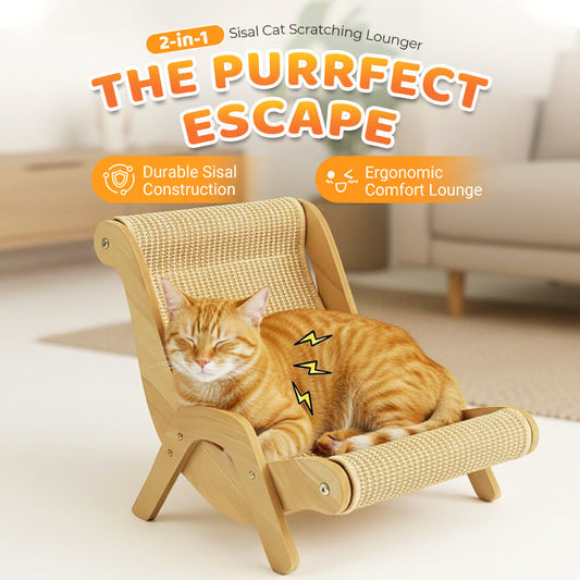 🐱 ✨ 2-in-1-Kratzbaum aus Sisal – Neuheit 2026 – Platzsparend, Langlebig & Perfekt zum Krallenwetzen 🏠