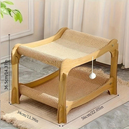 🐱 ✨ 2-in-1-Kratzbaum aus Sisal – Neuheit 2026 – Platzsparend, Langlebig & Perfekt zum Krallenwetzen 🏠