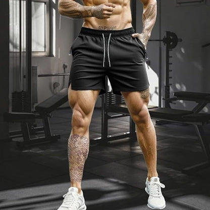 💎 50% RABATT! 💎 Schnelltrocknende Herren-Sportshorts – Reißverschlusstaschen, Verstellbarer Bund & Cool-Touch-Material 🏃‍♂️✨