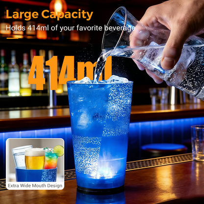 🥤Wasseraktivierter LED-Leuchtbecher mit Strohhalm – Für Partys, Bars & Veranstaltungen✨