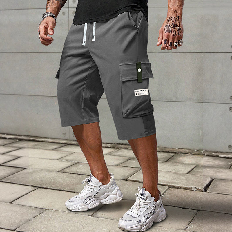 ✨🔥Lässige 3/4-Cargo-Hose für Herren mit Kordelzug🩳