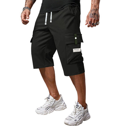 ✨🔥Lässige 3/4-Cargo-Hose für Herren mit Kordelzug🩳