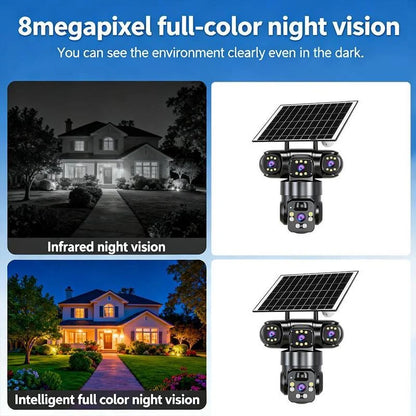 🥳HEISSER SALE 2026🥳💞50.000+ VERKAUFT!👵❤️  Solarbetriebene Mehrwinkel-Überwachungskamera