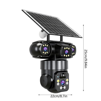 🥳HEISSER SALE 2026🥳💞50.000+ VERKAUFT!👵❤️  Solarbetriebene Mehrwinkel-Überwachungskamera