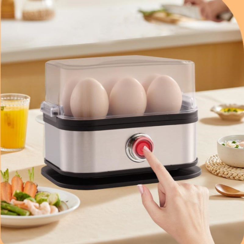 🥚 🍳 Multifunktionaler Eierdampfer mit transparentem Deckel – Kochen, Pochieren oder Omelett, automatische Abschaltung und kompaktes Design ✨