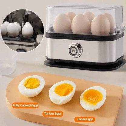 🥚 🍳 Multifunktionaler Eierdampfer mit transparentem Deckel – Kochen, Pochieren oder Omelett, automatische Abschaltung und kompaktes Design ✨