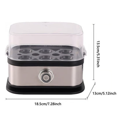 🥚 🍳 Multifunktionaler Eierdampfer mit transparentem Deckel – Kochen, Pochieren oder Omelett, automatische Abschaltung und kompaktes Design ✨