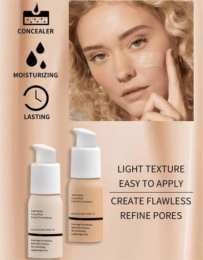 🌹Kaufen Sie 2 und erhalten Sie 1 gratis – 🔥Soft Matte Liquid Foundation