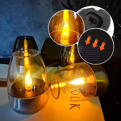 🕯️🌞 Solar-Kerzenlicht für draußen – Wetterfest, stimmungsvolles Garten- & Terrassenlicht